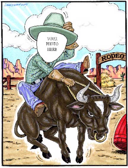 Western Rodeo Semi Custom Caricature