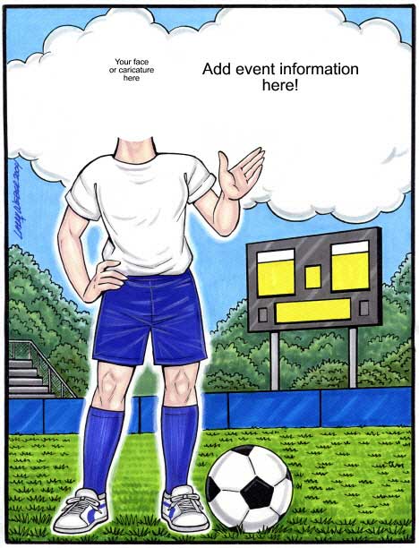 Soccer Semi Custom Caricature