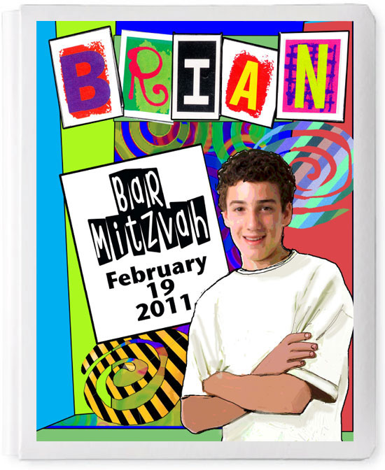 Personalized 3D Basic Sign In Book, Bar Mitzvah Boy