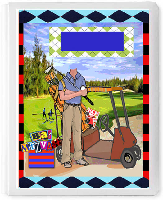 Personalized 3D Sign In Book, Golfer Boy