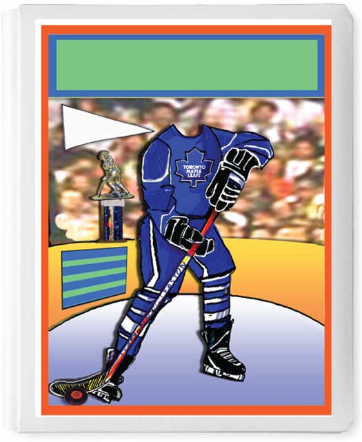 Personalized 3D Sign In Book, Hockey Player