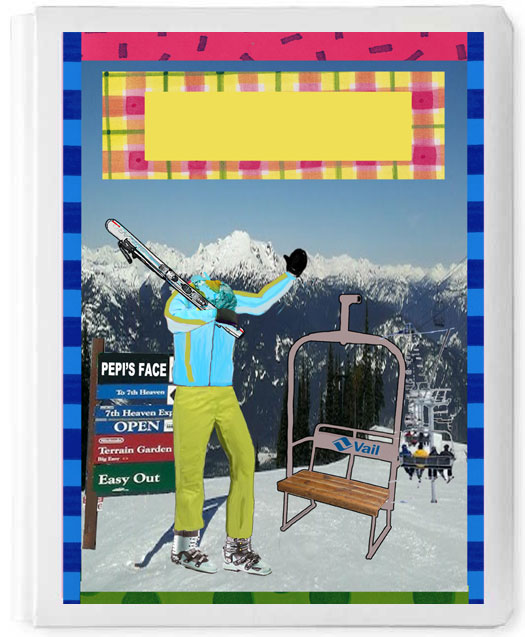 Personalized 3D Sign In Book, Skiing Girl