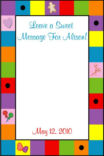 Candyland Theme Sign In Board