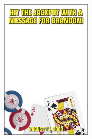 Casino Cards Theme Sign In Board