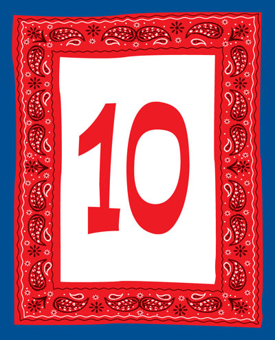 Western Bandana Table Number