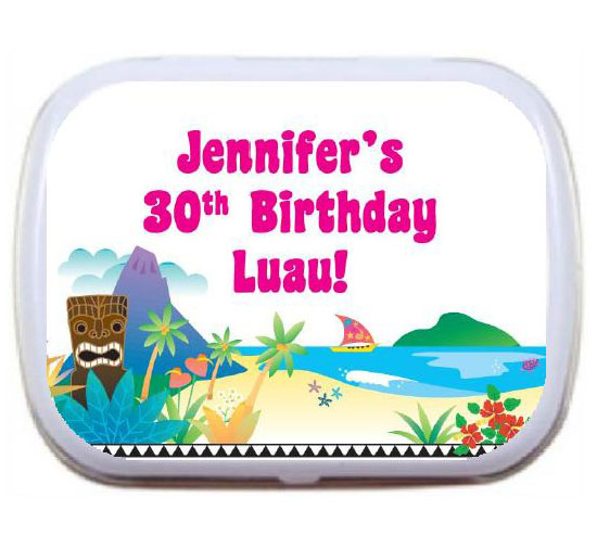 Luau Beach Theme Mint Tin