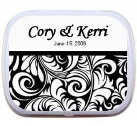 Wedding Mint Tin, Black and White