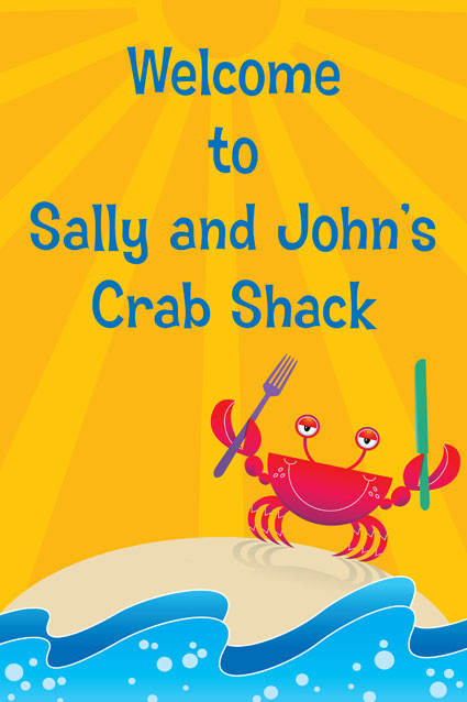 Crab and Clambake Theme Welcome Sign