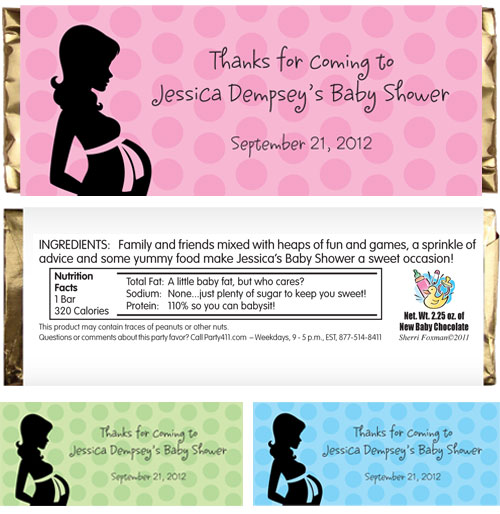 Baby Shower Mommy Theme Candy Bar Wrapper