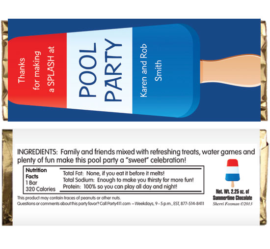 Patriotic Popsicle Theme Candy Bar Wrappers