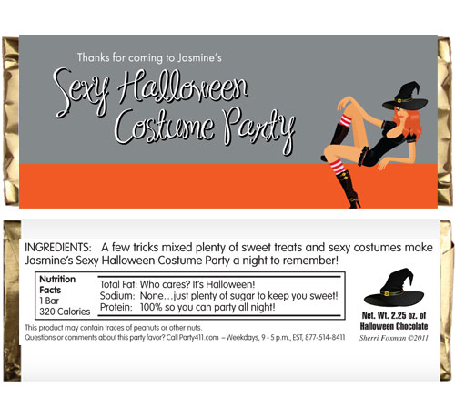 Halloween Sexy Party Theme Candy Bar Wrapper