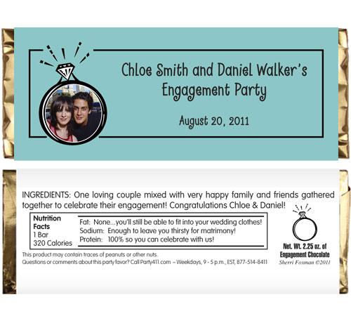 A Bridal Shower Photo Theme Candy Bar Wrapper