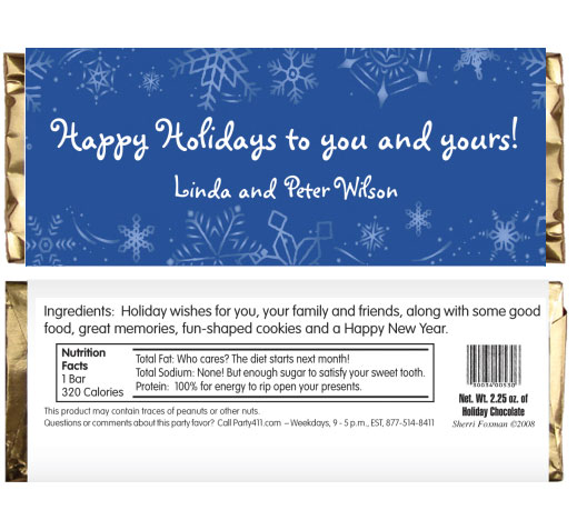 Winter Theme Candy Bar Wrapper