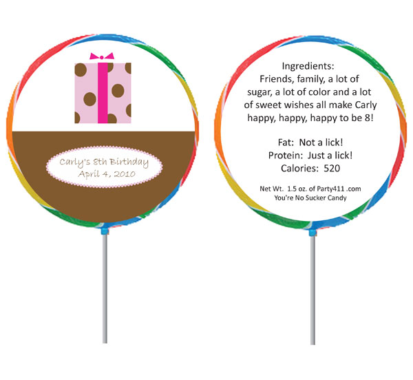 Custom Lollipop, Gift Theme 