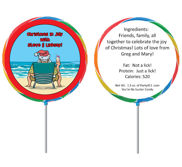Christmas in July Lollipop