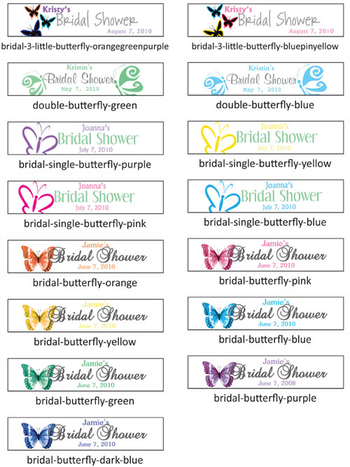 Candy Pillow Packs, Bridal Shower Butterflies