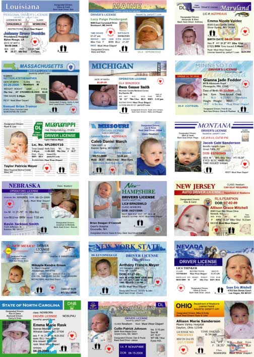 A Driver’s License Birth Announcement