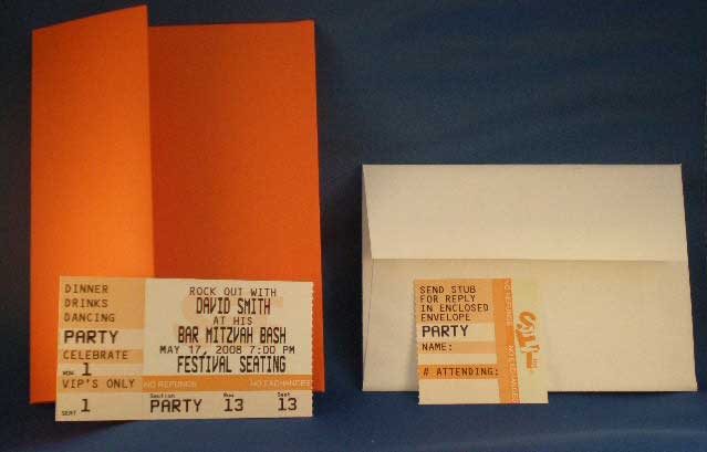 Authentic Fiesta Ticket Invitation