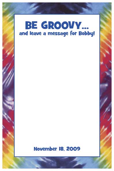 Hippie Tie Dye Sign In Board