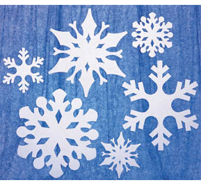 2' Shimmering Snowflakes Light Blue Set/3