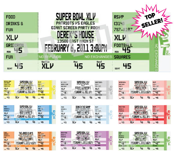 Football Authentic Ticket Invitation