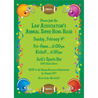 Football Gear Party Invitation