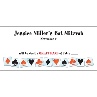 A Casino Party Theme Seating Card