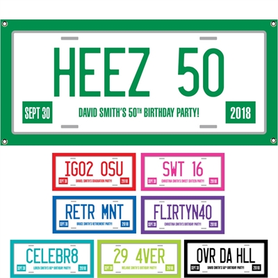 License Plate Theme Banner