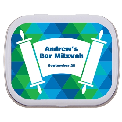 Torah Theme Bar Mitzvah Custom Mint Tin