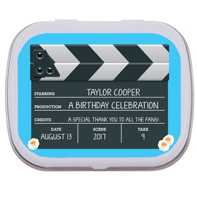 Movie Clapboard Mint and Candy Tin