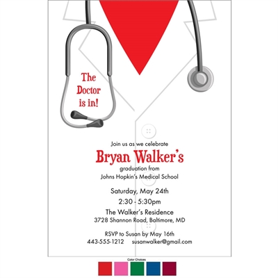 Graduation Doctor's Coat Invitation