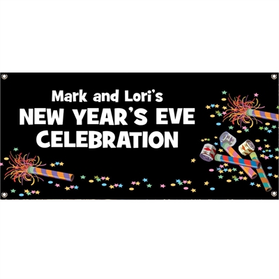 Noisemakers New Years Theme Banner