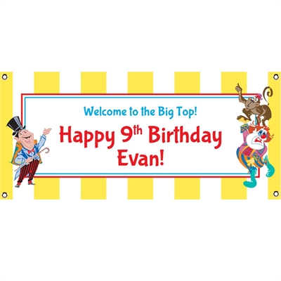 Birthday Banner Circus Theme