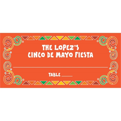 A Mexican Fiesta Theme Seating Card