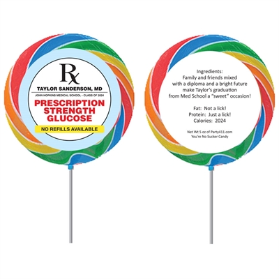 Graduation Prescription Pad Theme Lollipop