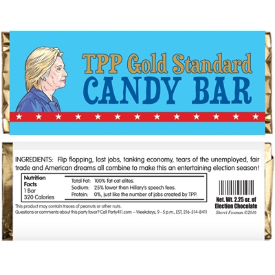 Election 2016 Theme Candy Bar Wrapper