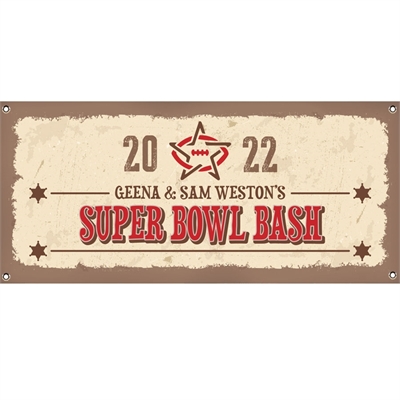 Western Theme Super Bowl Banner
