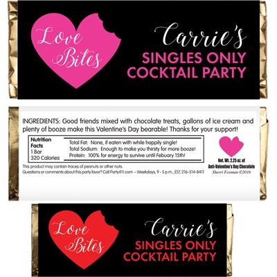 Love Bites Anti-Valentine's Day Candy Bar Wrapper