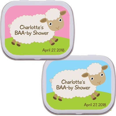 Baby Sheep Theme Baby Shower Mint Tins