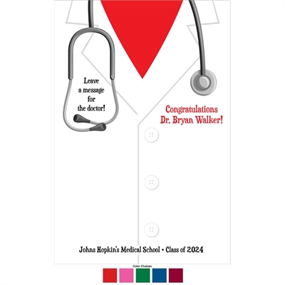 Graduation Doctor's Coat Theme Sign In Board