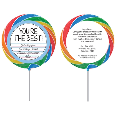 Teacher Appreciation Custom Lollipop