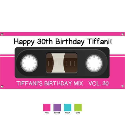 Mix Tape Theme Party Banner