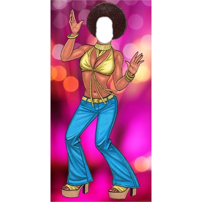 70s Disco Gold Female Photo Op Stand In