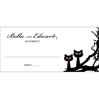 Halloween Wedding Theme Seating Card
