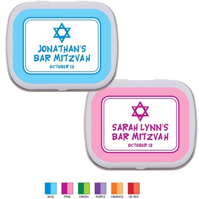 Star of David Mitzvah Mint Tin