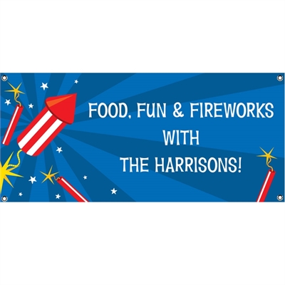 Fireworks Theme Banner