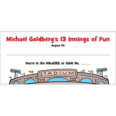 Baseball Theme Seating Card