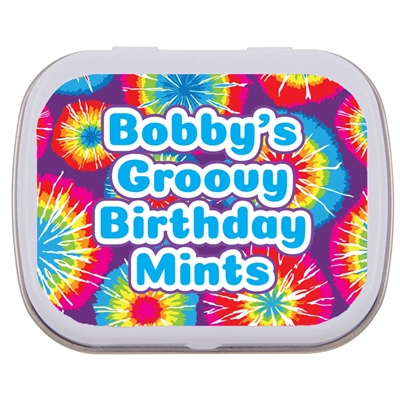 Hippie Tie Dye Mint and Candy Tin