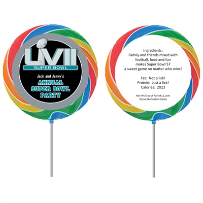 2023 Super Bowl 57 Theme Custom Lollipop