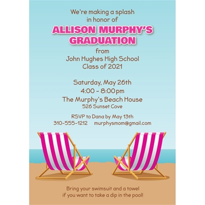 Graduation Beach Bash Invitation